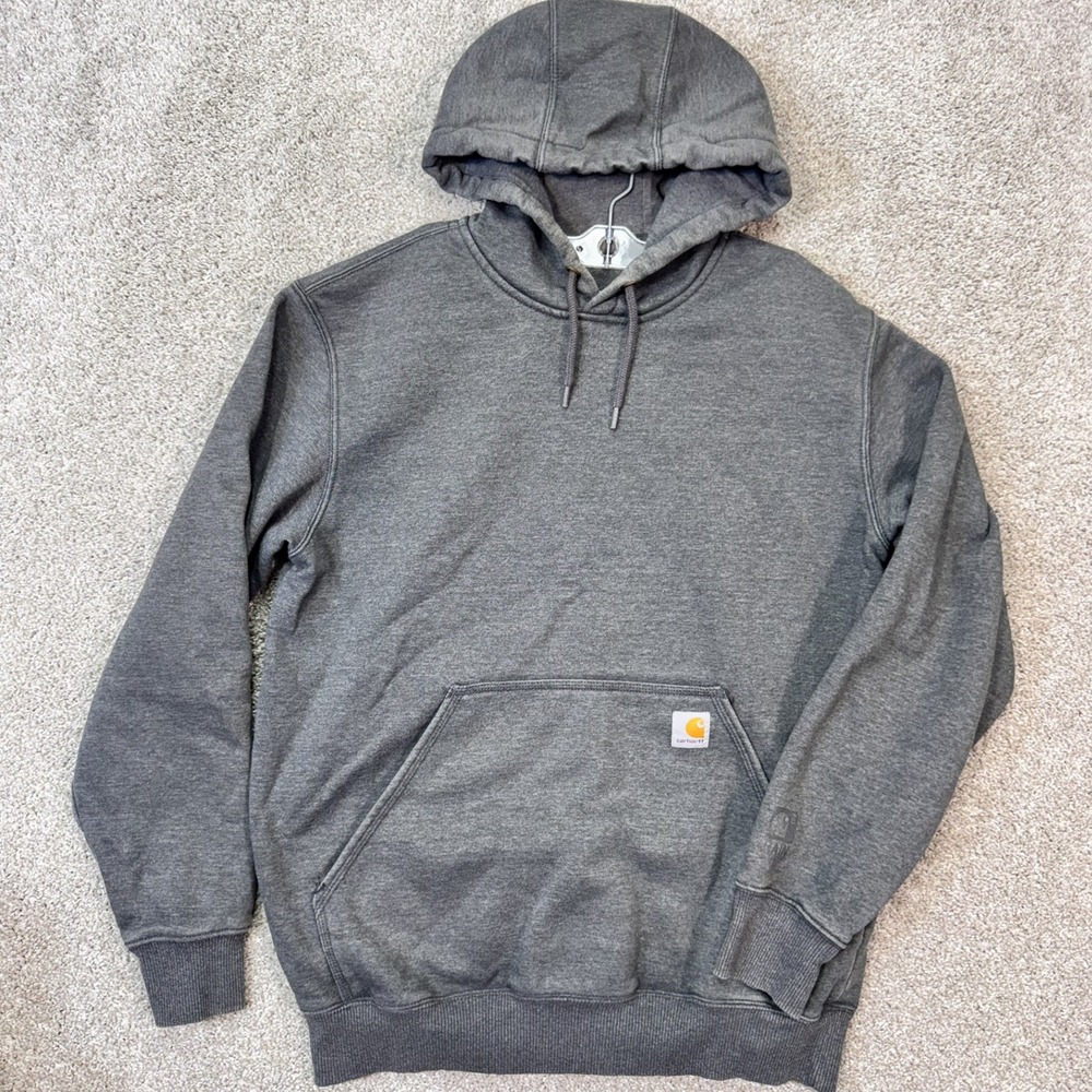 Carhartt Hoodie Mens M Original Fit Charcoal Heather Grey Pullover EUC